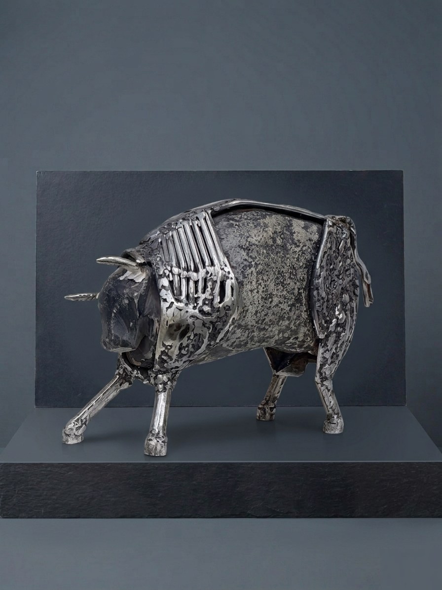 Toro metálico forjado